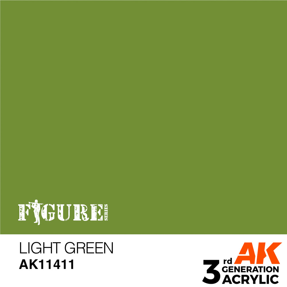 AK Interactive 11411 Light Green 17ml 3G Acrylic Model Paint