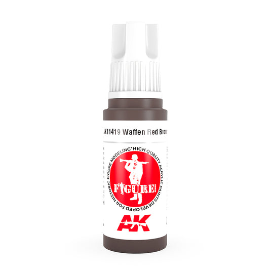 AK Interactive 11419 Waffen Red Brown 17ml 3G Acrylic Model Paint