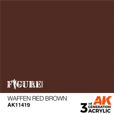 AK Interactive 11419 Waffen Red Brown 17ml 3G Acrylic Model Paint