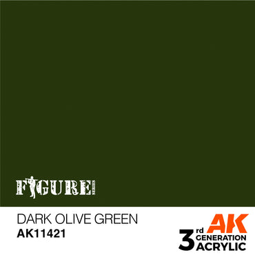 AK Interactive 11421 Dark Olive Green 17ml 3G Acrylic Model Paint