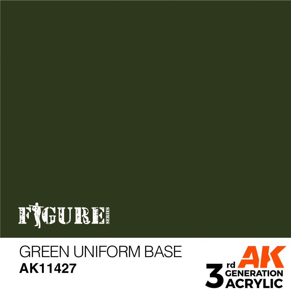 AK Interactive 11427 Green Uniform Base  17ml 3G Acrylic Model Paint