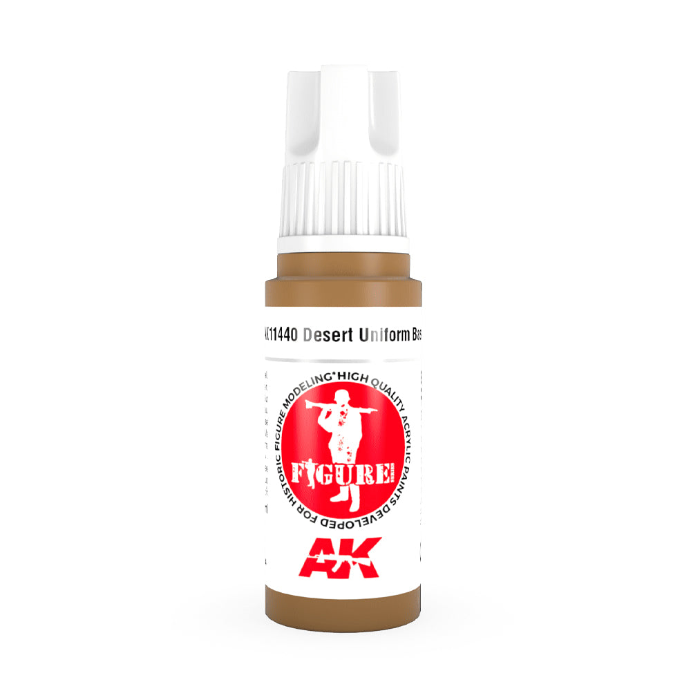 AK Interactive 11440 Desert Uniform Base 17ml 3G Acrylic Model Paint