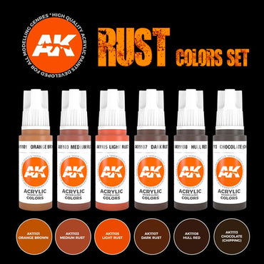 AK Interactive 11605 Rust and Abandoned Acrylic Paint Set