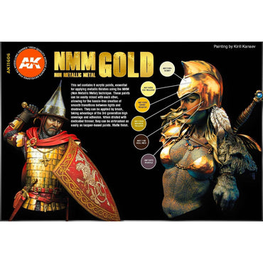 AK Interactive 11606 Non Metallic Metal: Gold Acrylic Paint Set
