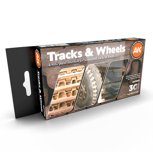 AK Interactive 11672 Tracks and Wheels 3G Acrylic Paint Set