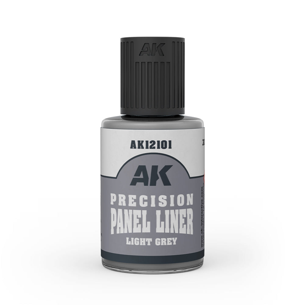 AK Interactive 12101 Precision Panel Liner - Light Grey 30ml