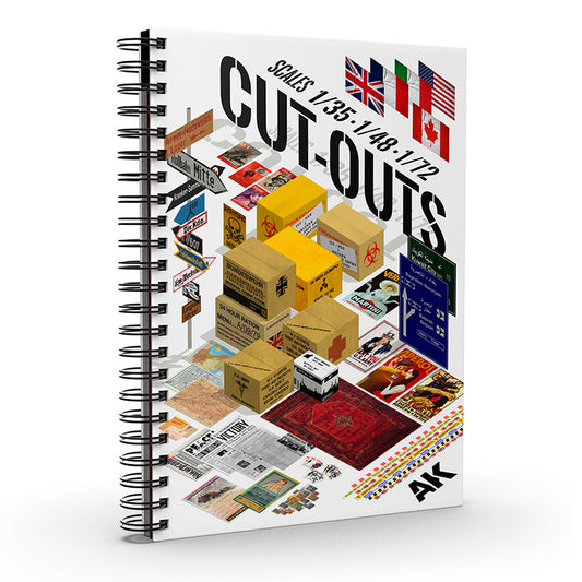 AK Interactive 130035 Cut-Outs Book - Model Diorama Accessories 1:35/1L48/1:72