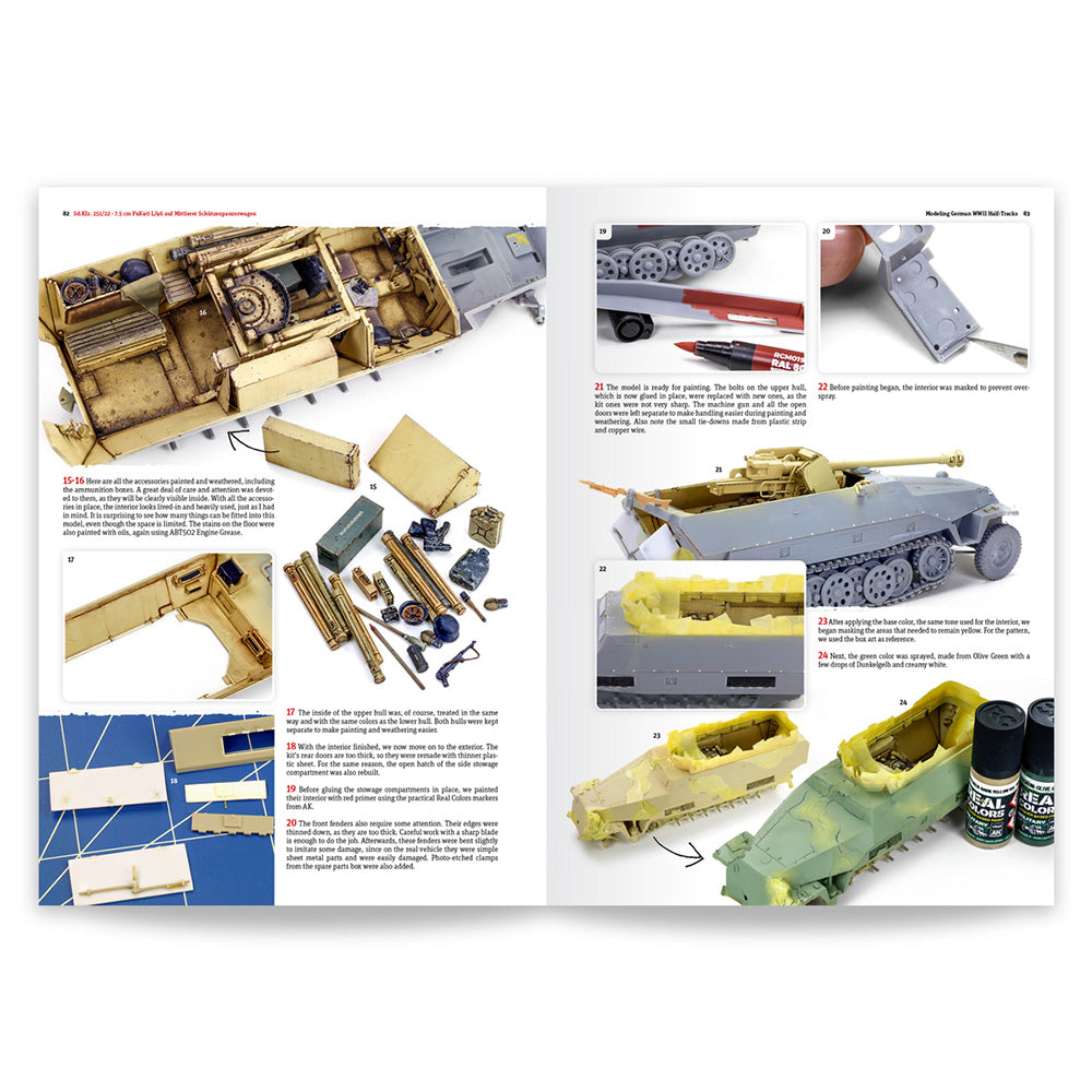 AK Interactive 130036 Modelling WWII German Half-Tracks Guide Book