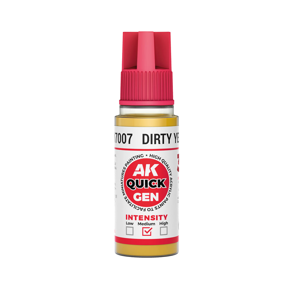 AK Interactive Quick Gen 17007 Dirty Yellow 18ml Acrylic Paint