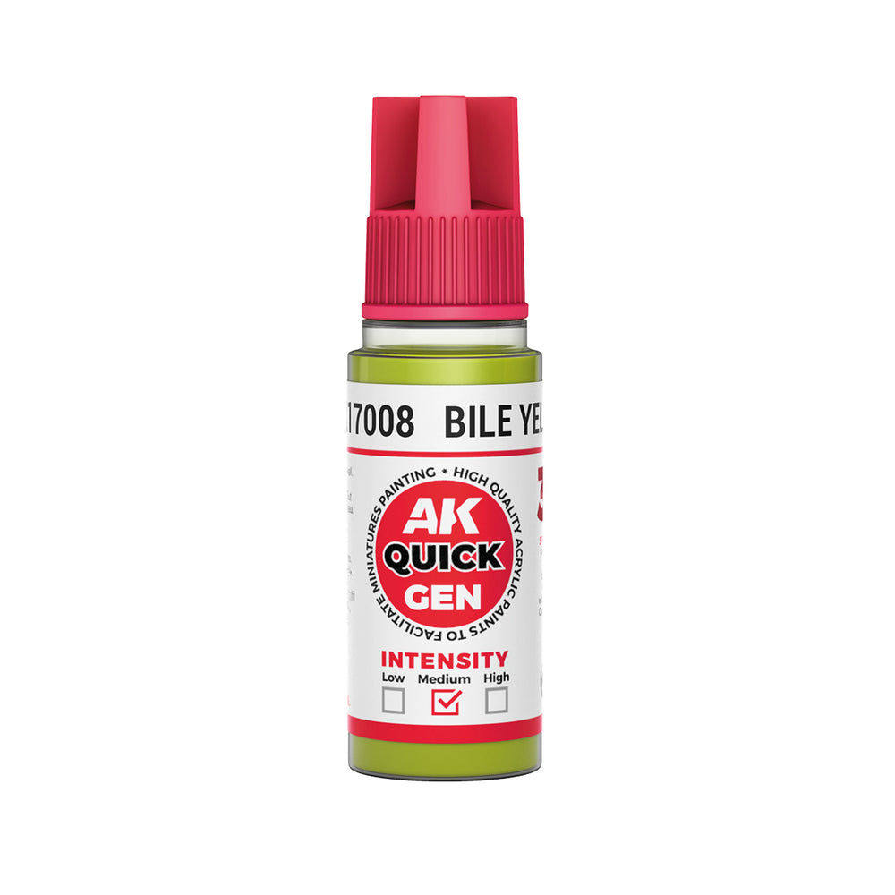 AK Interactive Quick Gen 17008 Bile Yellow 18ml Acrylic Paint
