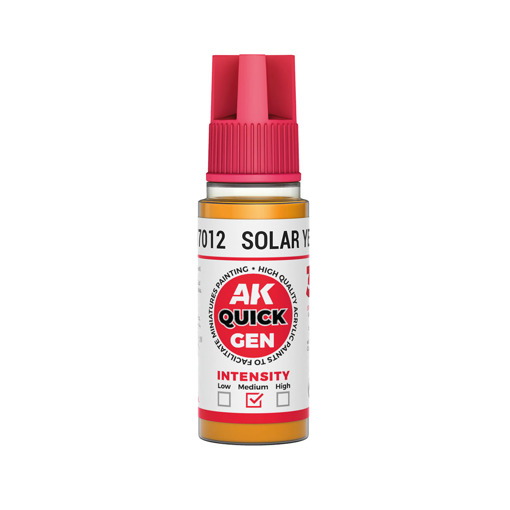 AK Interactive Quick Gen 17012 Solar Yellow 18ml Acrylic Paint