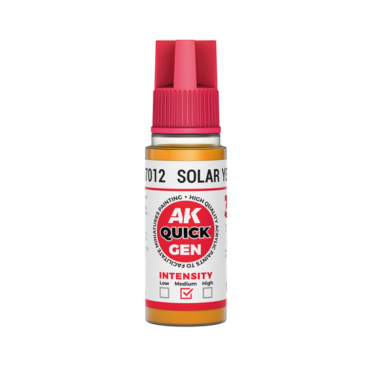AK Interactive Quick Gen 17012 Solar Yellow 18ml Acrylic Paint