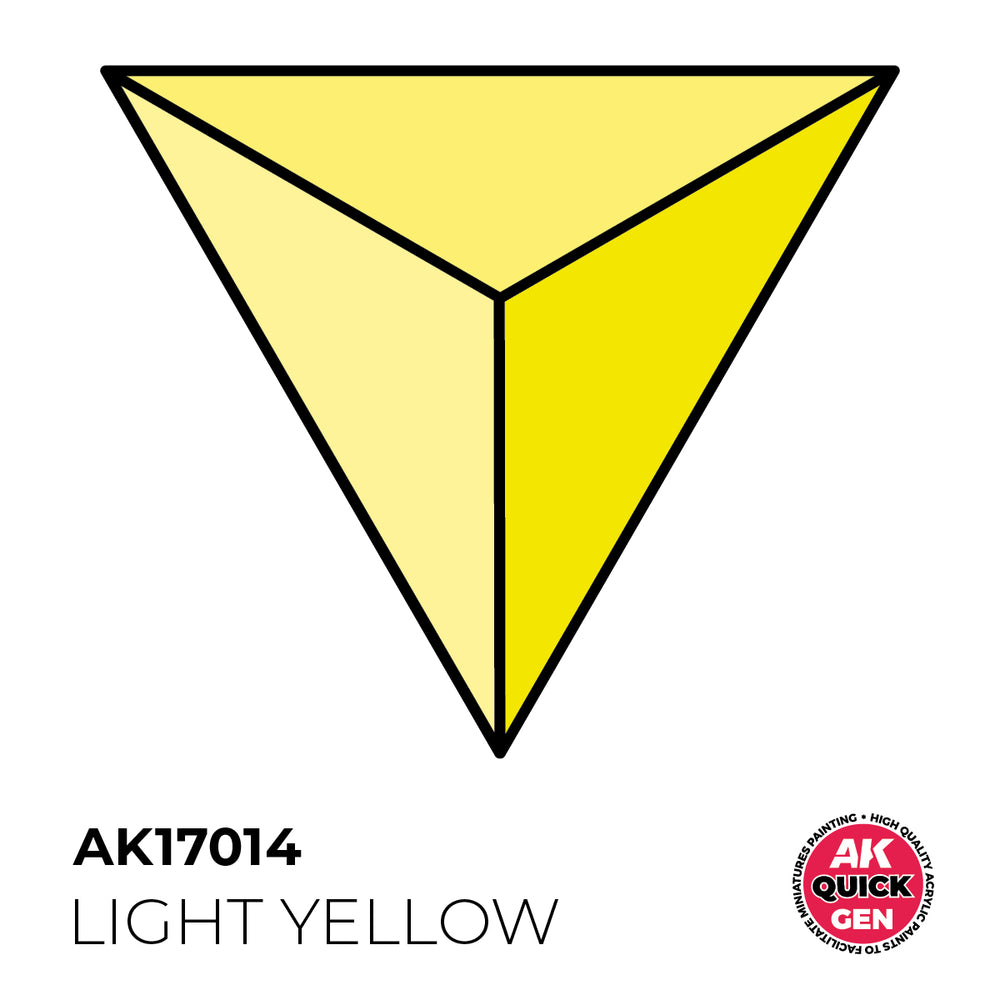 AK Interactive Quick Gen 17014 Light Yellow 18ml Acrylic Paint