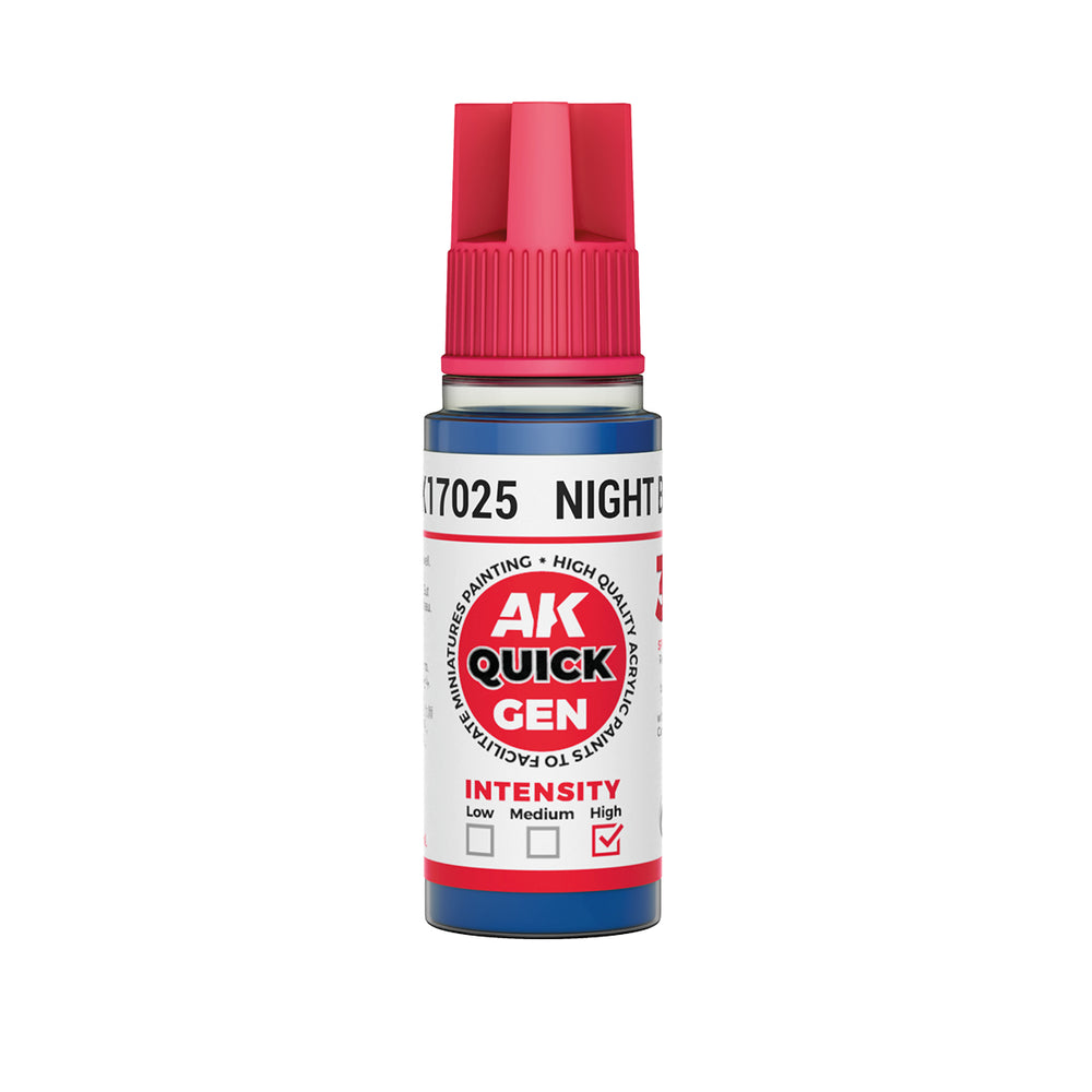 AK Interactive Quick Gen 17025 Night Blue 18ml Acrylic Paint