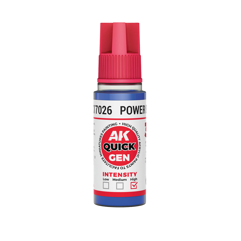 AK Interactive Quick Gen 17026 Power Blue 18ml Acrylic Paint