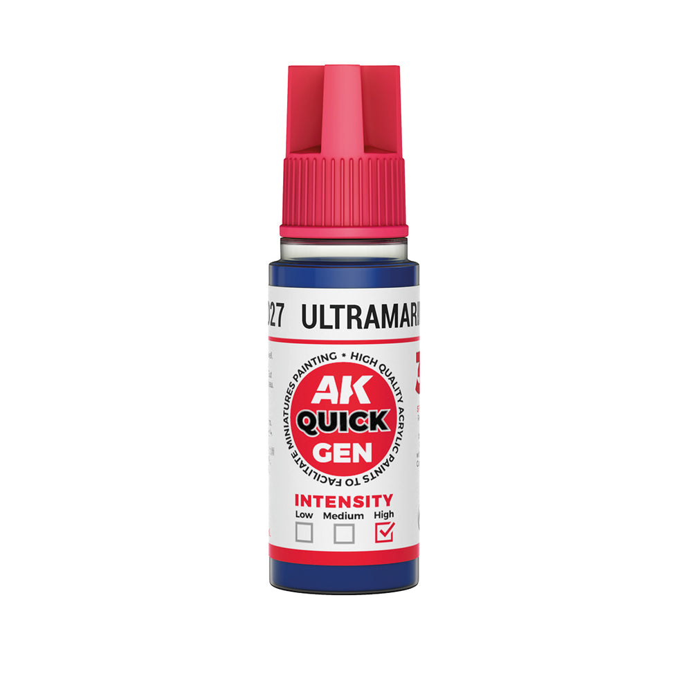 AK Interactive Quick Gen 17027 Ultramarine Blue 18ml Acrylic Paint