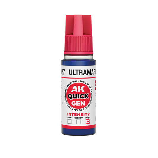 AK Interactive Quick Gen 17027 Ultramarine Blue 18ml Acrylic Paint