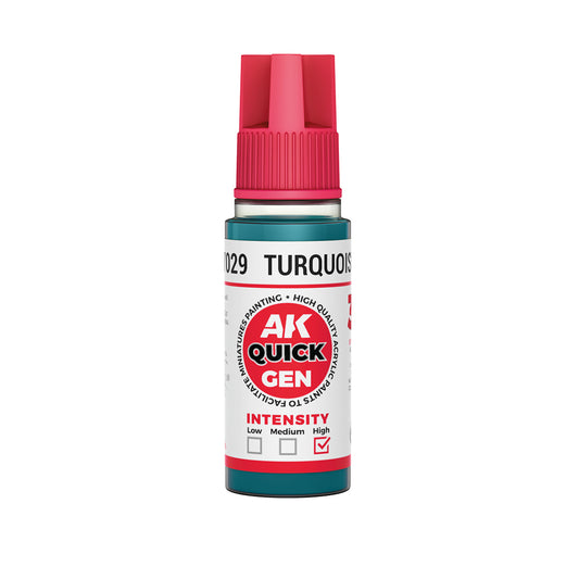 AK Interactive Quick Gen 17029 Turquoise Blue 18ml Acrylic Paint