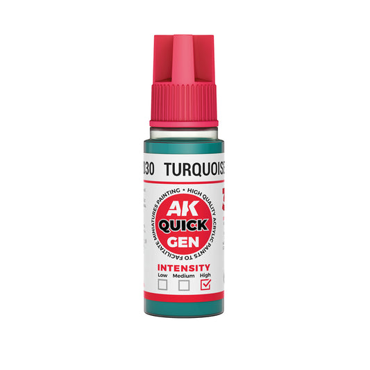 AK Interactive Quick Gen 17030 Turquoise Green 18ml Acrylic Paint