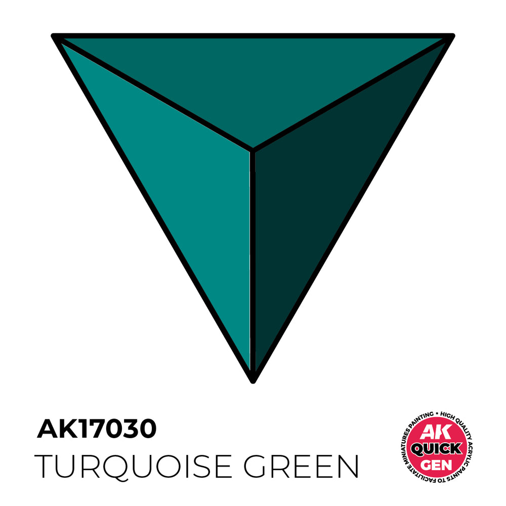 AK Interactive Quick Gen 17030 Turquoise Green 18ml Acrylic Paint