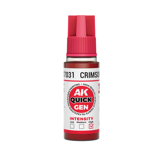 AK Interactive Quick Gen 17031 Crimson Red 18ml Acrylic Paint