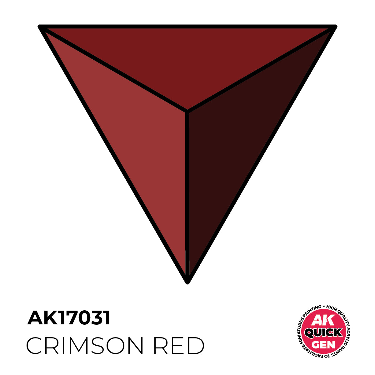 AK Interactive Quick Gen 17031 Crimson Red 18ml Acrylic Paint
