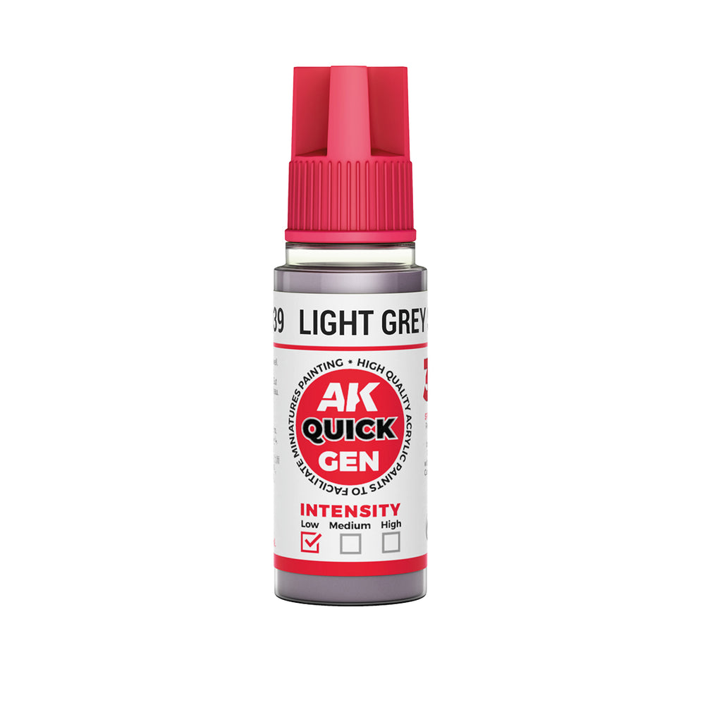 AK Interactive Quick Gen 17039 Light Grey Shadow 18ml Acrylic Paint
