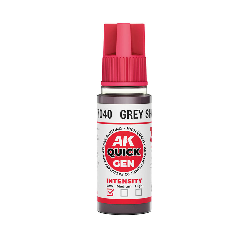 AK Interactive Quick Gen 17040 Grey Shadow 18ml Acrylic Paint