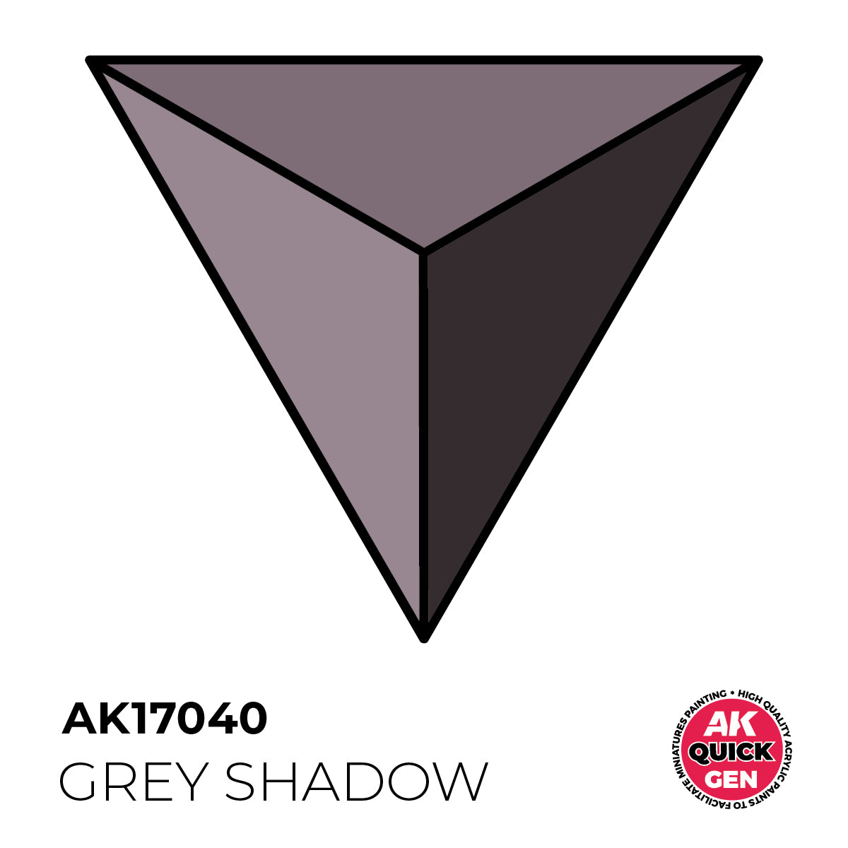 AK Interactive Quick Gen 17040 Grey Shadow 18ml Acrylic Paint