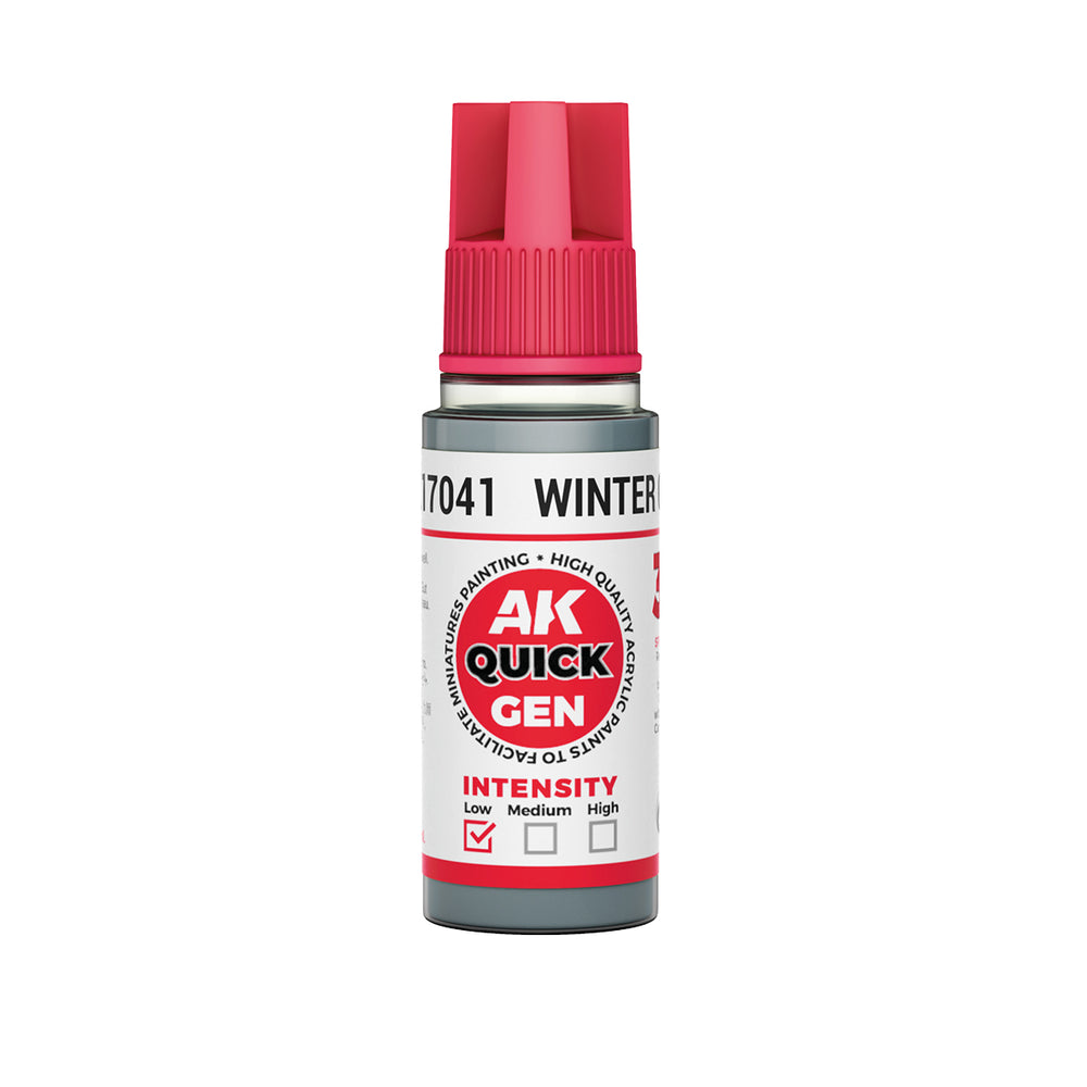 AK Interactive Quick Gen 17041 Winter Grey 18ml Acrylic Paint