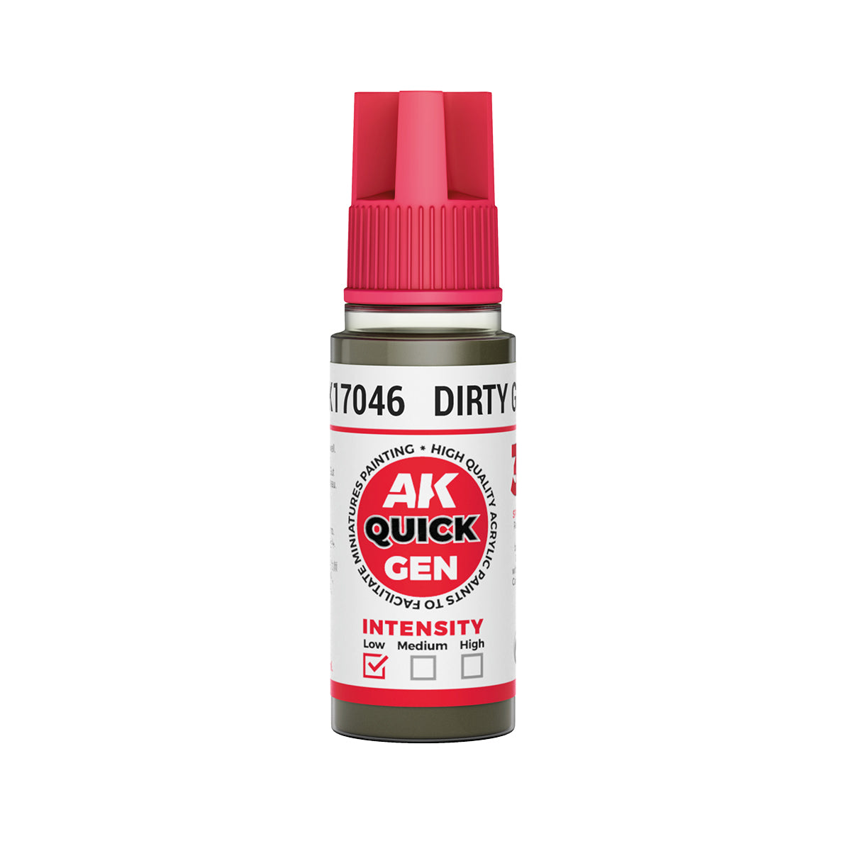 AK Interactive Quick Gen 17046 Dirty Grey 18ml Acrylic Paint