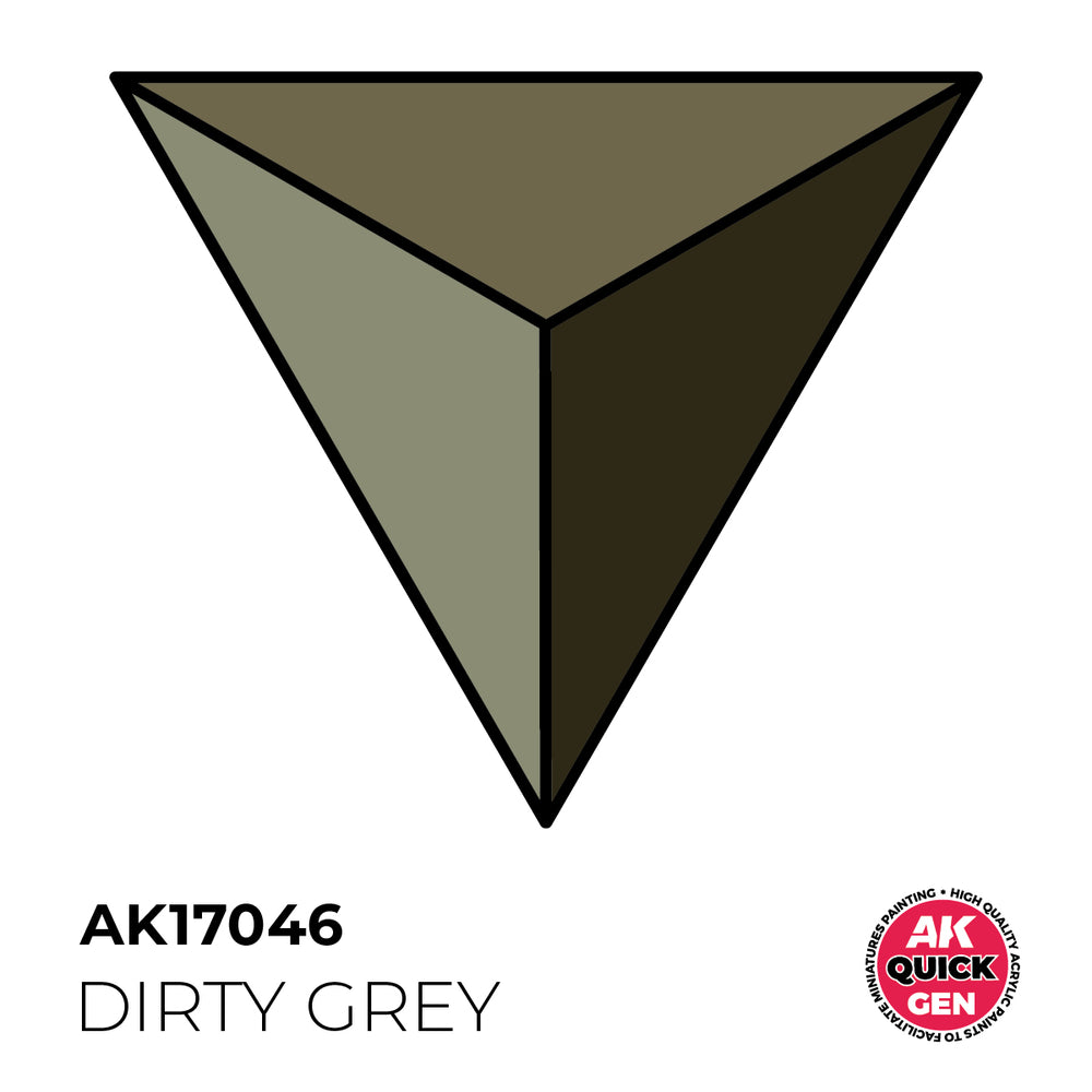 AK Interactive Quick Gen 17046 Dirty Grey 18ml Acrylic Paint