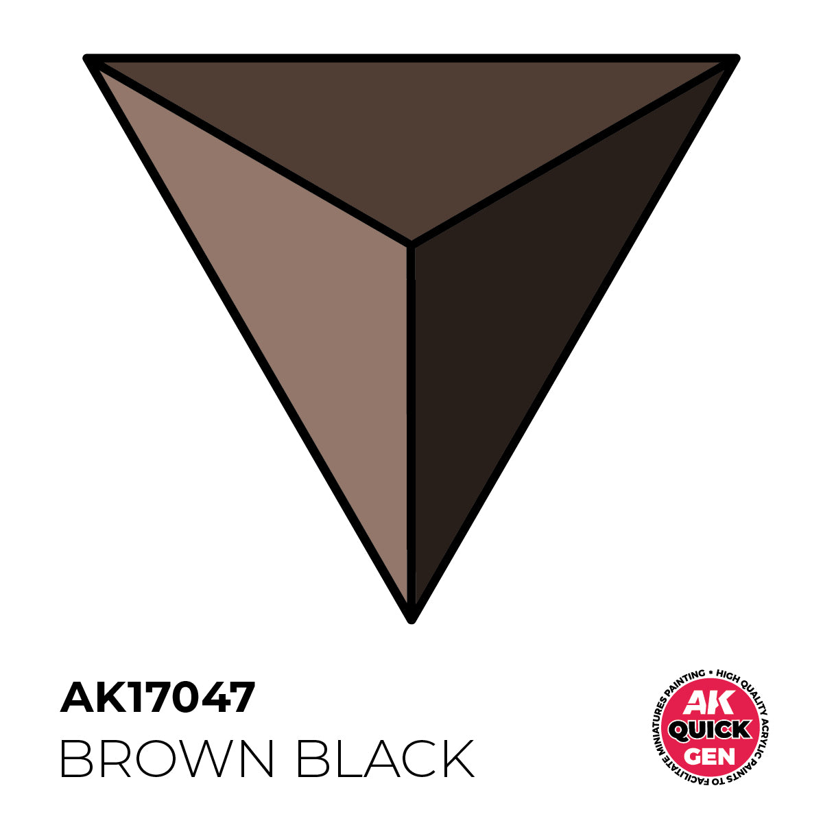 AK Interactive Quick Gen 17047 Brown Black 18ml Acrylic Paint
