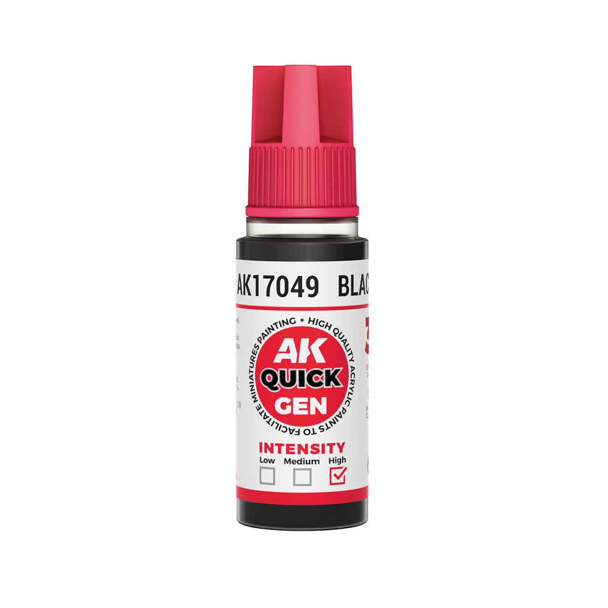 AK Interactive Quick Gen 17049 Black 18ml Acrylic Paint