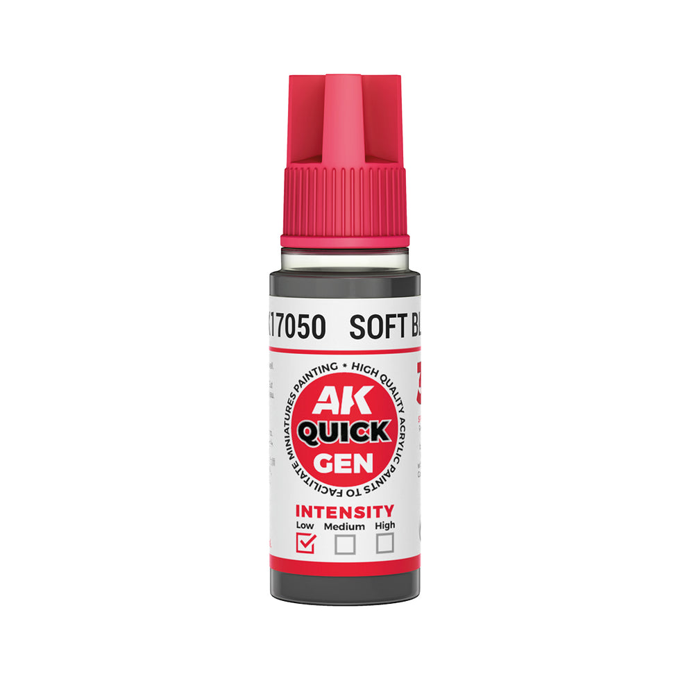 AK Interactive Quick Gen 17050 Soft Black 18ml Acrylic Paint