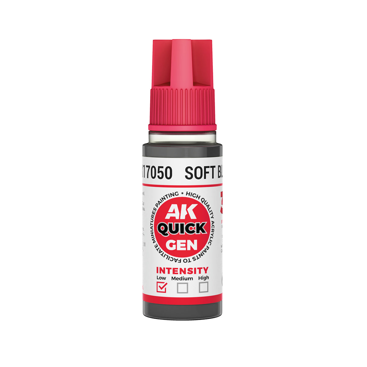 AK Interactive Quick Gen 17050 Soft Black 18ml Acrylic Paint