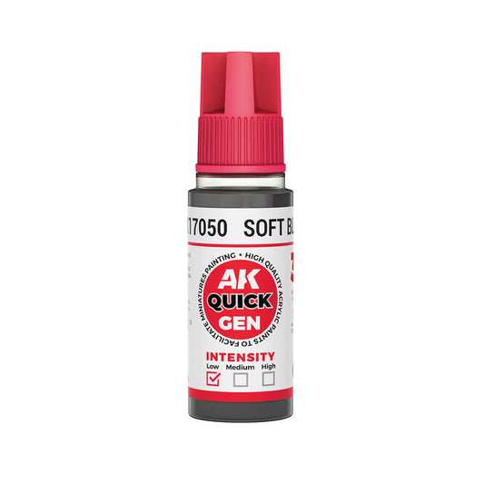 AK Interactive Quick Gen 17050 Soft Black 18ml Acrylic Paint