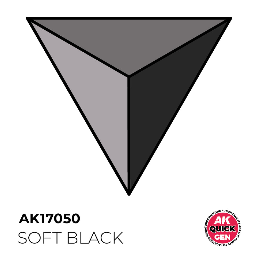 AK Interactive Quick Gen 17050 Soft Black 18ml Acrylic Paint