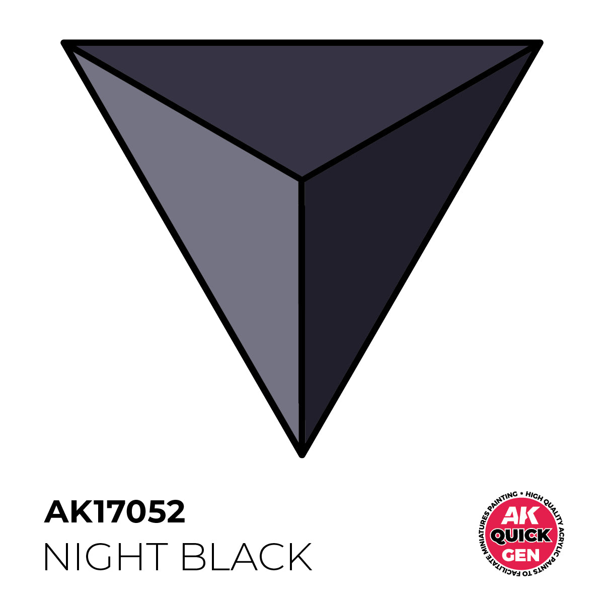 AK Interactive Quick Gen 17052 Night Black 18ml Acrylic Paint