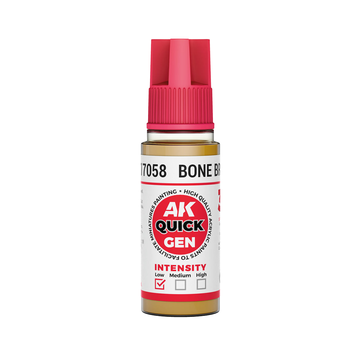 AK Interactive Quick Gen 17058 Bone Brown 18ml Acrylic Paint