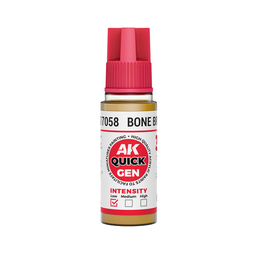 AK Interactive Quick Gen 17058 Bone Brown 18ml Acrylic Paint