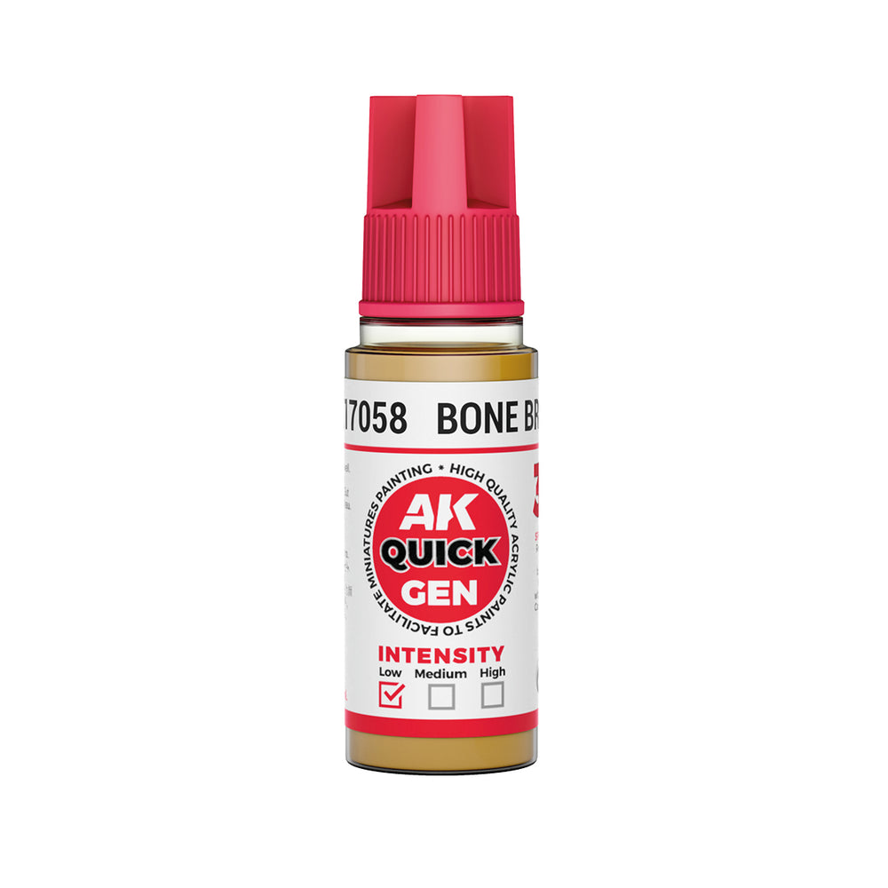 AK Interactive Quick Gen 17058 Bone Brown 18ml Acrylic Paint
