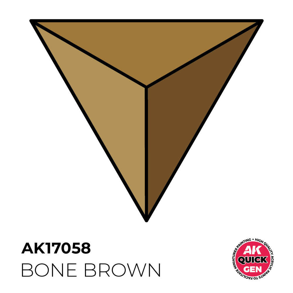 AK Interactive Quick Gen 17058 Bone Brown 18ml Acrylic Paint