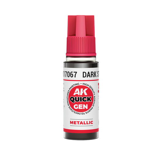 AK Interactive Quick Gen 17067 Dark Steal 18ml Acrylic Paint