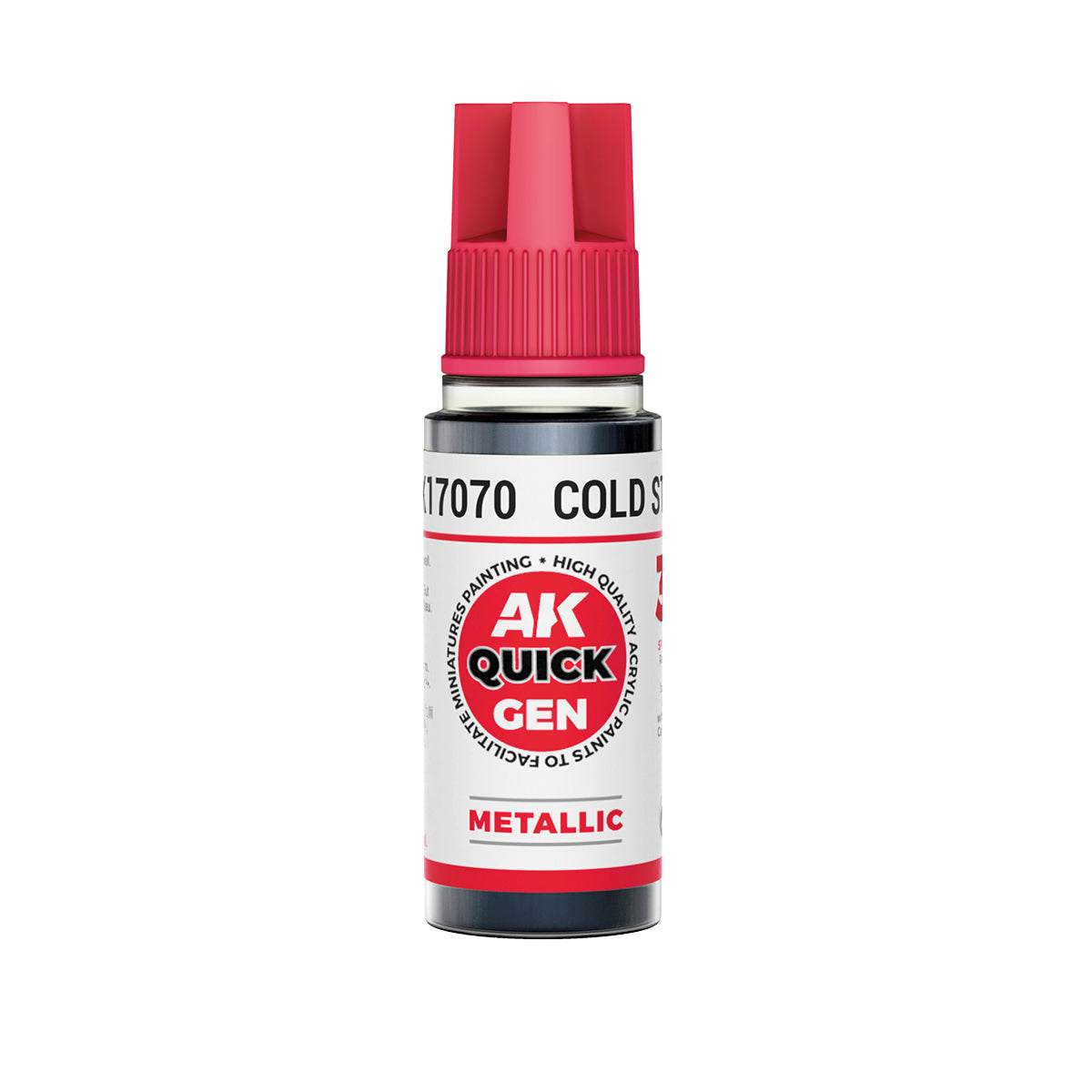 AK Interactive Quick Gen 17070 Cold Steel 18ml Acrylic Paint