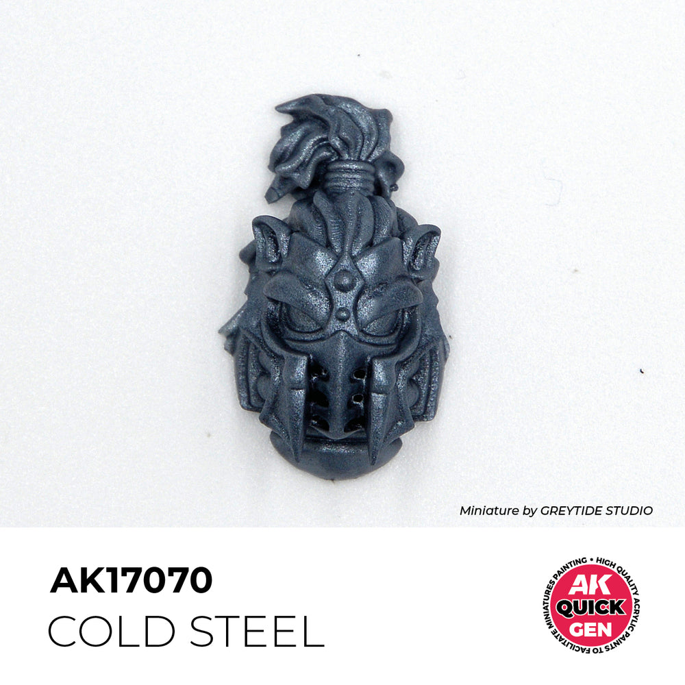 AK Interactive Quick Gen 17070 Cold Steel 18ml Acrylic Paint