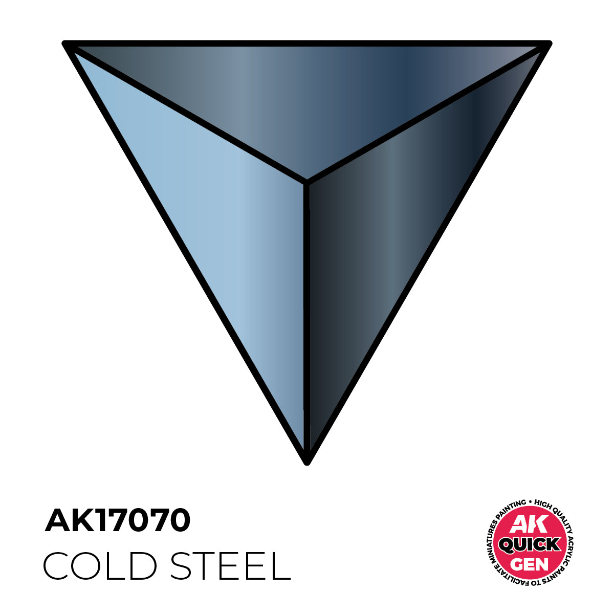 AK Interactive Quick Gen 17070 Cold Steel 18ml Acrylic Paint