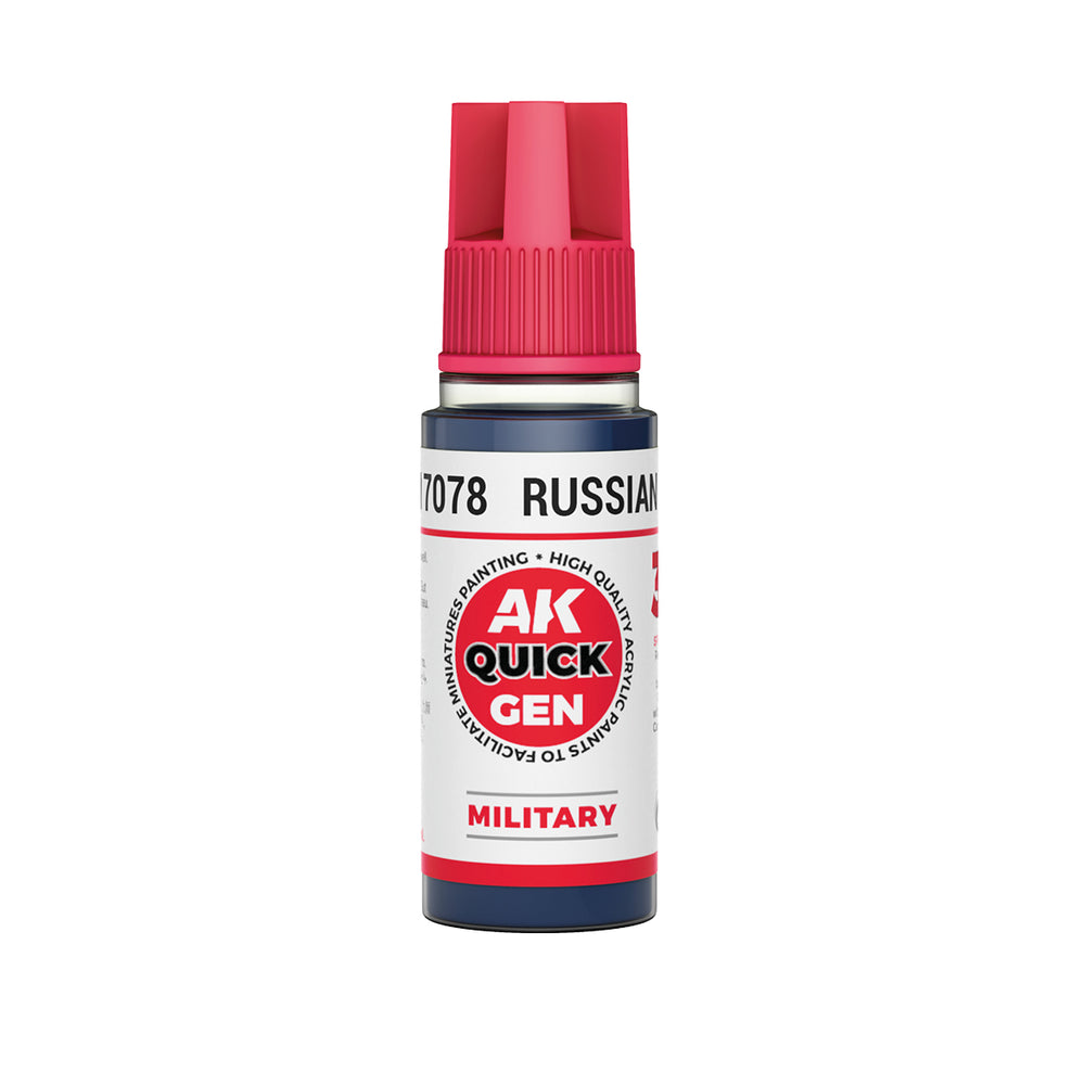 AK Interactive Quick Gen 17078 Russian Blue 18ml Acrylic Paint