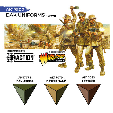 AK Interactive Quick Gen 17502 DAK Uniforms Acrylic Paint Set