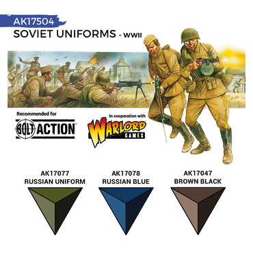 AK Interactive Quick Gen 17504 Soviet Uniforms Acrylic Paint Set